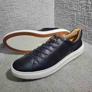 Johnston & Murphy Black Leather Sneakers